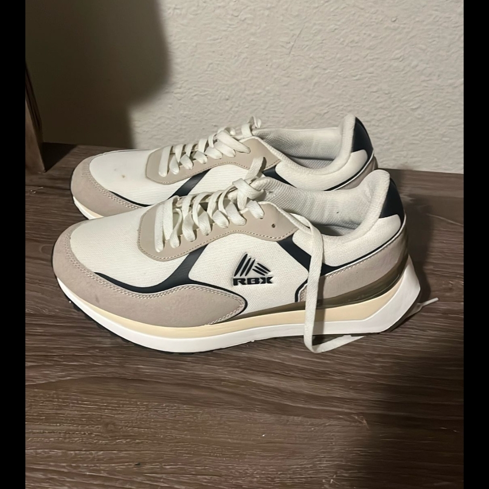 RBX Cream and Black Athletic Shoes